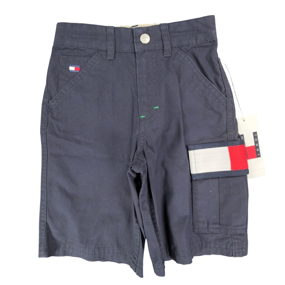 Tommy Hilfiger Y2K Cargo Shorts Toddler 4T Navy Blue Cotton NWT